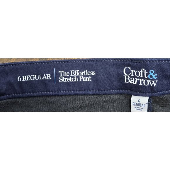 Croft & Barrow The Effortless Stretch Pants Size 6 Classic Comfort Navy EUC - Picture 3 of 9
